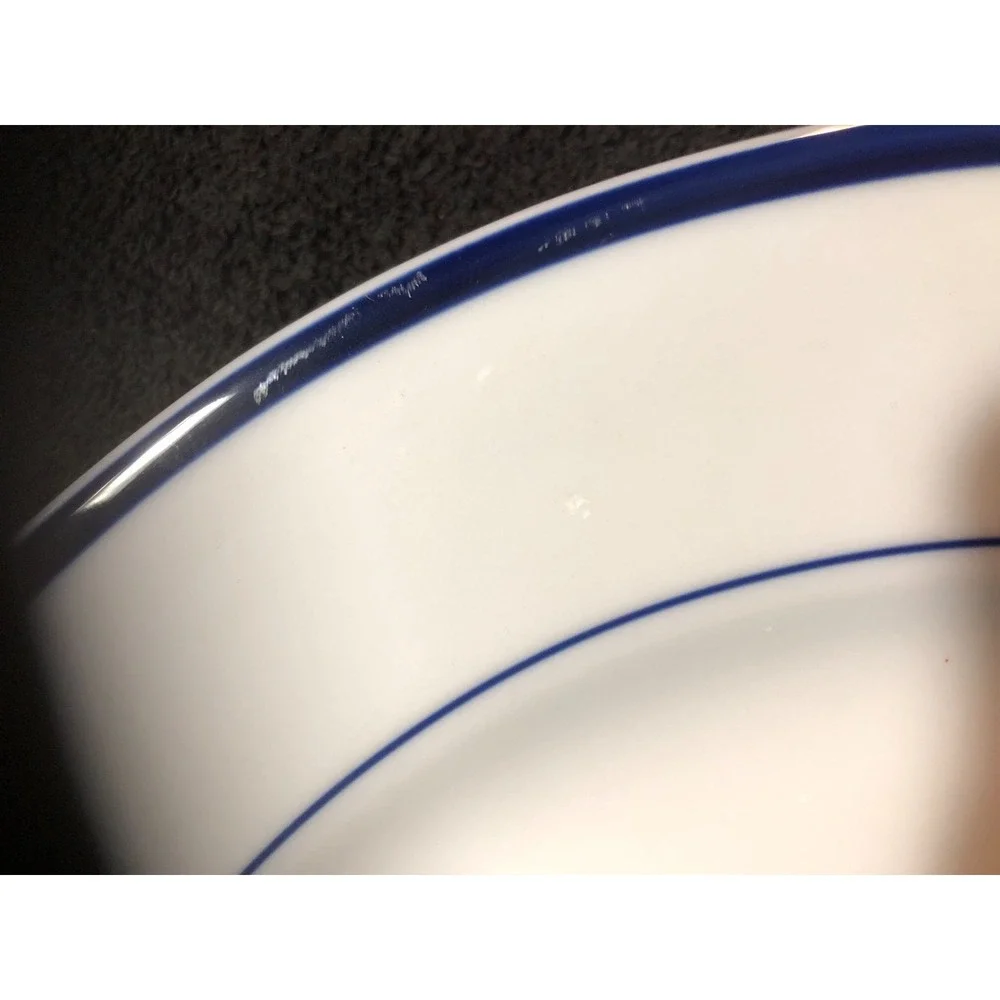 The Cellar Macy's Blue White Blue Band Dinner Plate~11